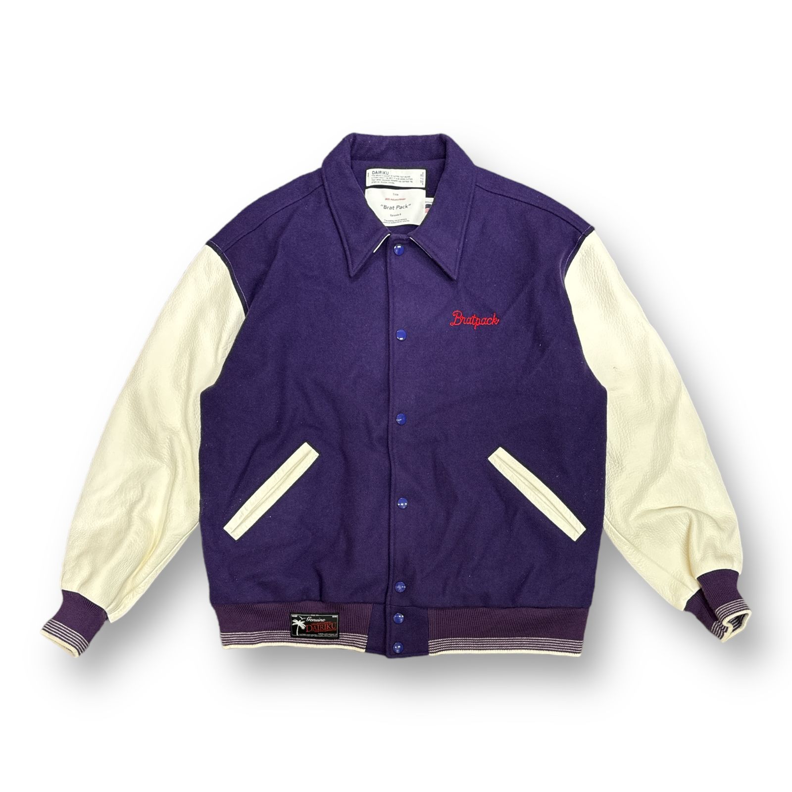 39SHello80DAIRIKU 22AW Stadium Jacket Purple - スタジャン