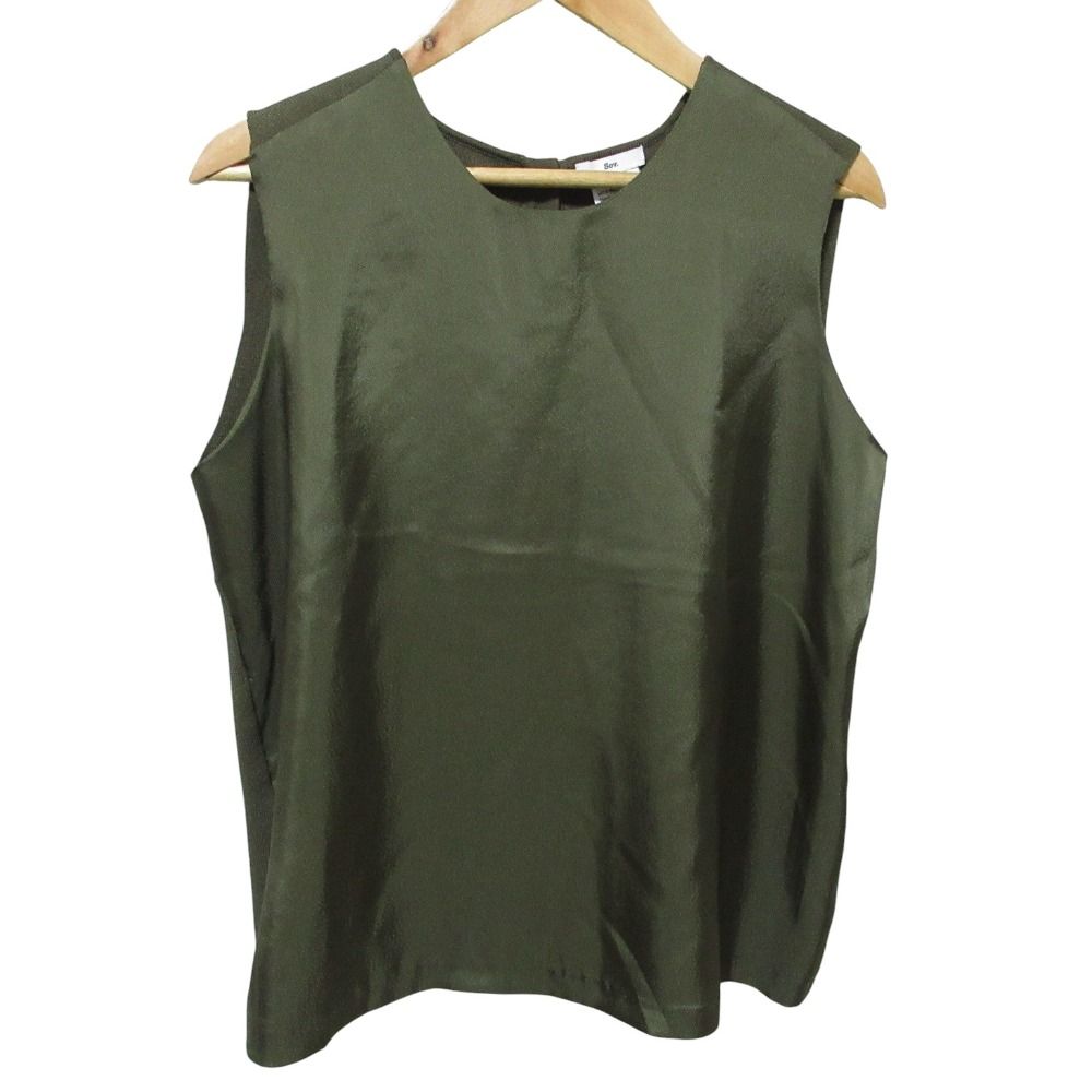 25AW Sov ソブ ダブルスタンダードクロージング セシェツイル ノースリーブカットソー ブラウス 36 カーキ レディース 古着