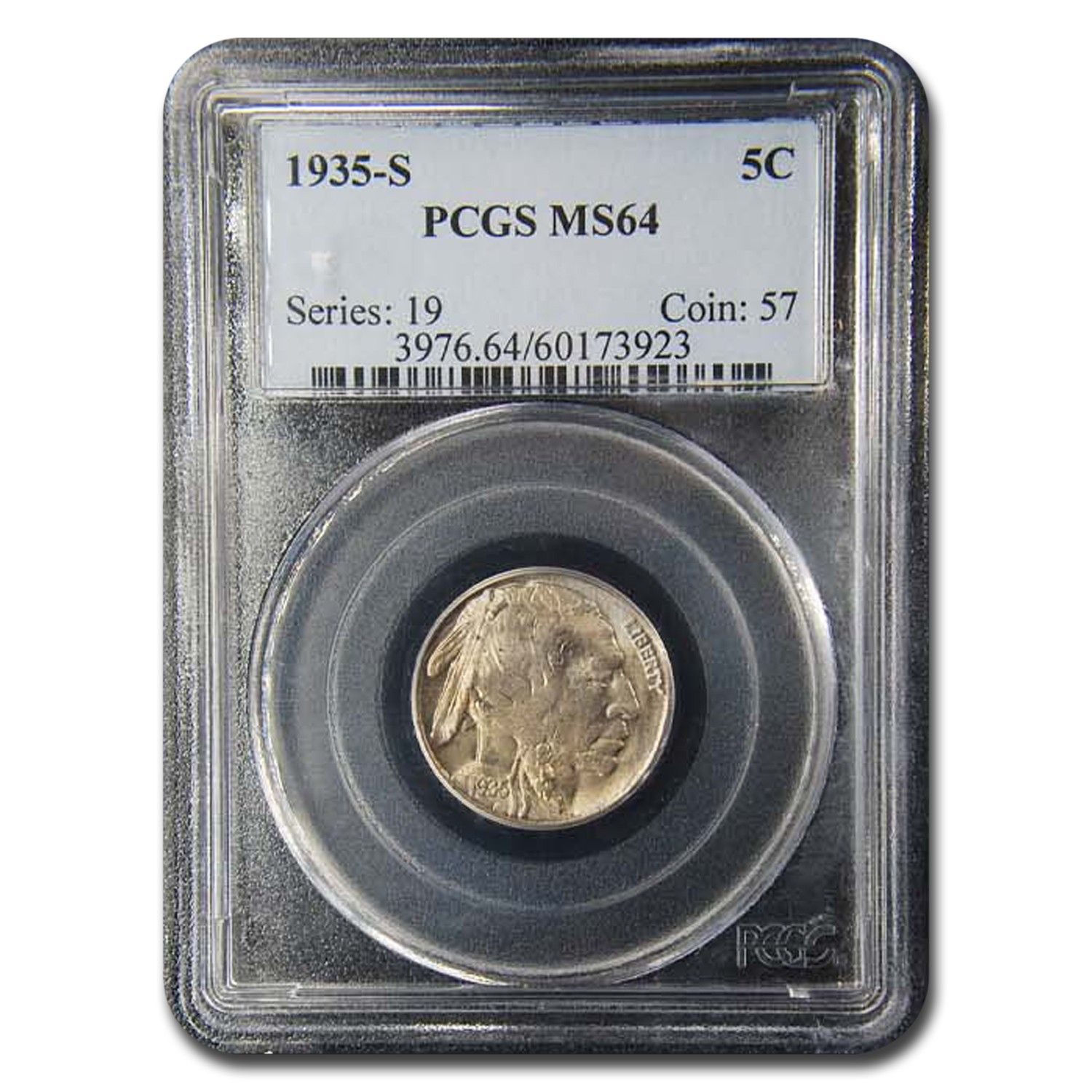 1935-S Buffalo Nickel MS-64 PCGS