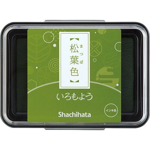 (まとめ）【シャチハタ】 スタンプパッド いろもよう 松葉色 HAC1-DYG 【×10セット】