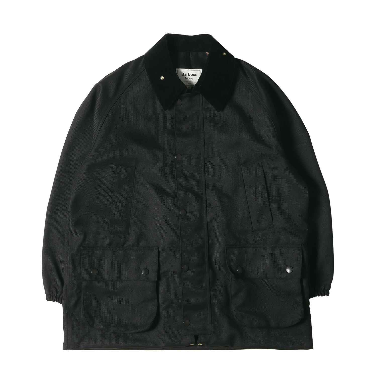 Barbour ブラックジャケット 36インチ Barbour バブアー パデッド トランスポートジャケット ブラック