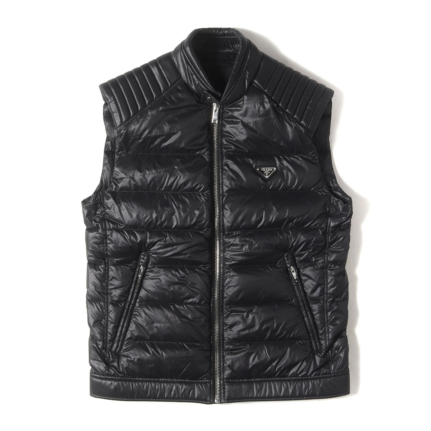 PRADA ブラック ダウンベスト サイズ38 NFCタグ付き PRADA ブラック ダウンベスト PRADA ブラック ダウンベスト サイズ38