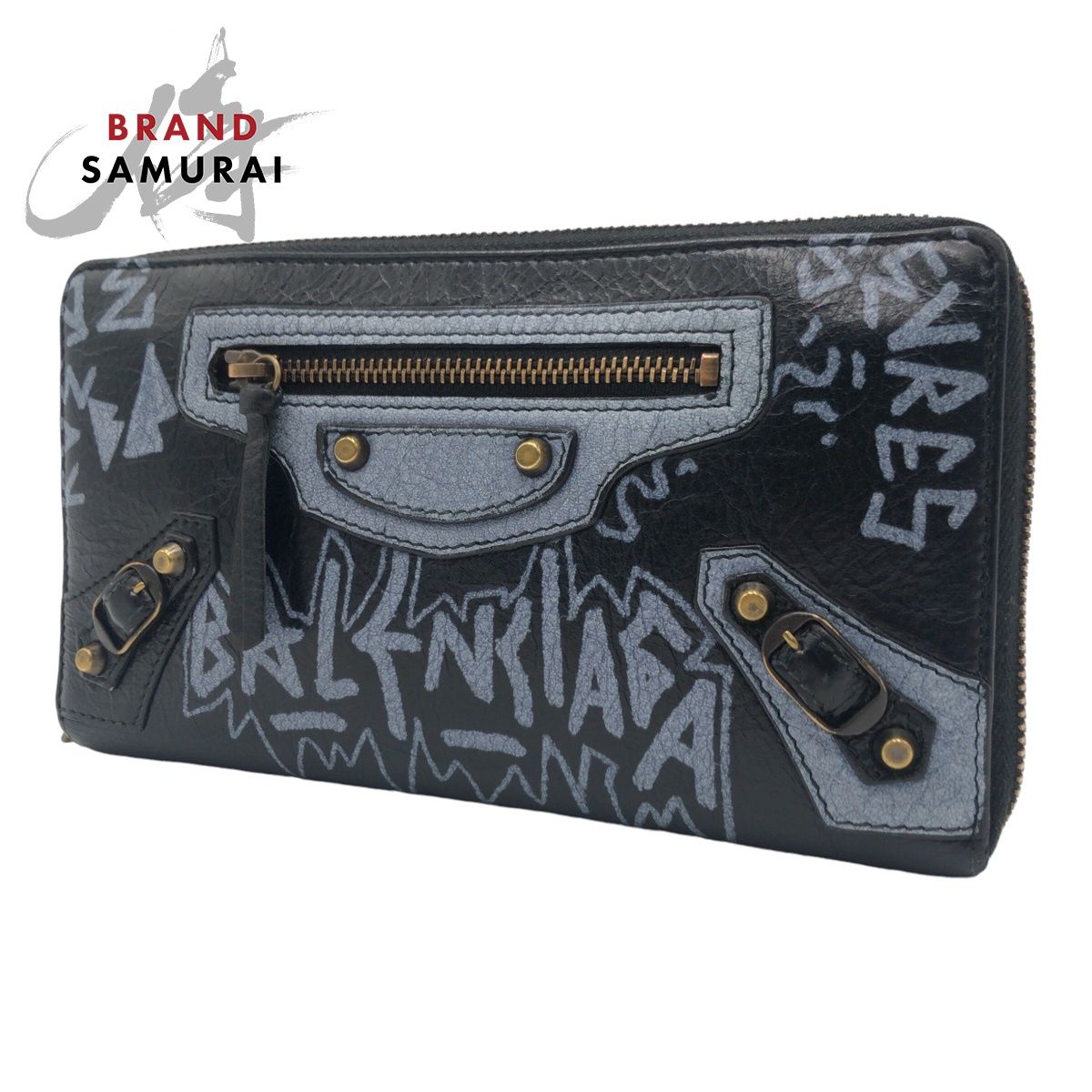 美品 BALENCIAGA バレンシアガ クラシックコンチネンタル ブラック 黒  