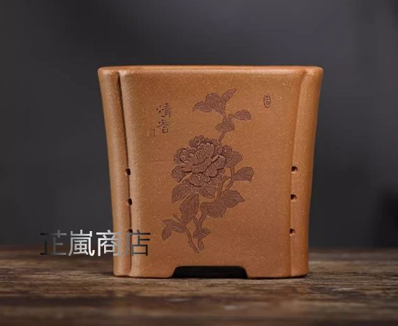 紫砂海棠鉢 中国宜興 盆栽鉢 植木鉢 小品盆栽鉢 大品盆栽鉢 【公式通販】