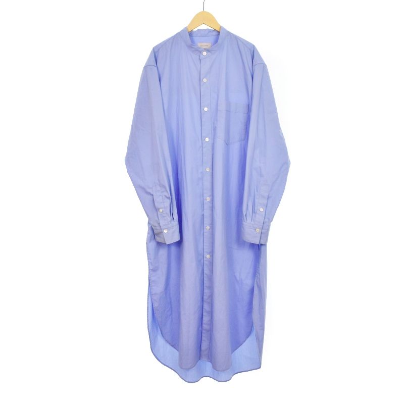 【中古】ベッドフォード BED J.W. FORD 23SS ロングシャツ 長袖 バンドカラー 2 青 ブルー 23SS-B-BL04 メンズ ベッドフォード BED J.W. FORD 23SS ロングシャツ 長袖 バンドカラー 2