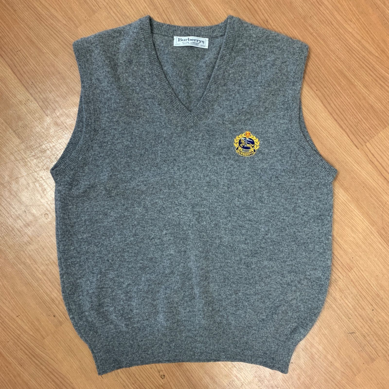 Burberrys 英国製ラムウール　ニットベスト 80s 90s ヴィンテージ Burberrys 英国製ラムウール ニットベスト 80s 90s ヴィンテージ