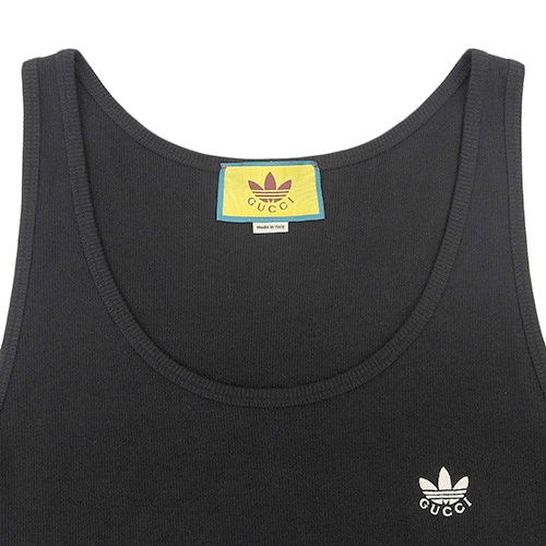 GUCCIアディダス タンクトップ　S GUCCI(グッチ) グッチ×アディダス ロゴ刺繍 タンクトップ トップス