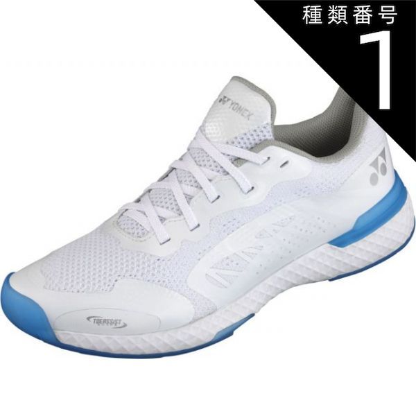 種類1：ﾎﾜｲﾄ/ﾌﾞﾙｰ/22.0(4550086956433) Yonex(ヨネックス) SHT507 パワークッション507 パワークッション シューズ 靴 カーペット カーペットコート 初級者 中級者 上級者 ローカット 3E