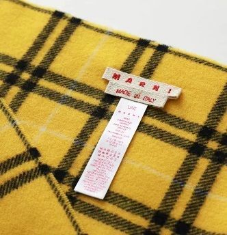 チェック柄 フリンジ