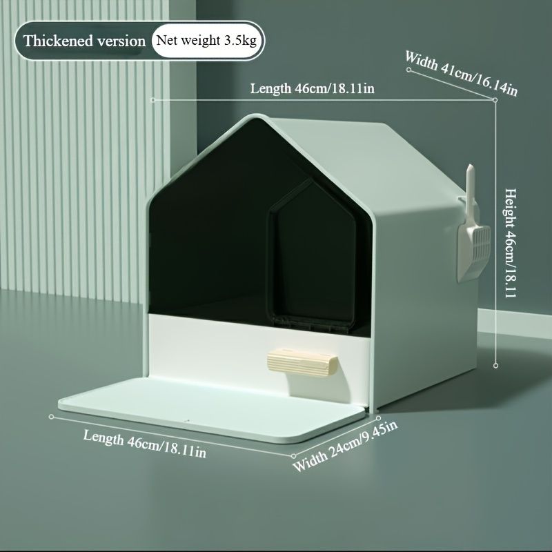 特大サイズの密閉型猫トイレボックス 臭い防止と飛沫防止設計