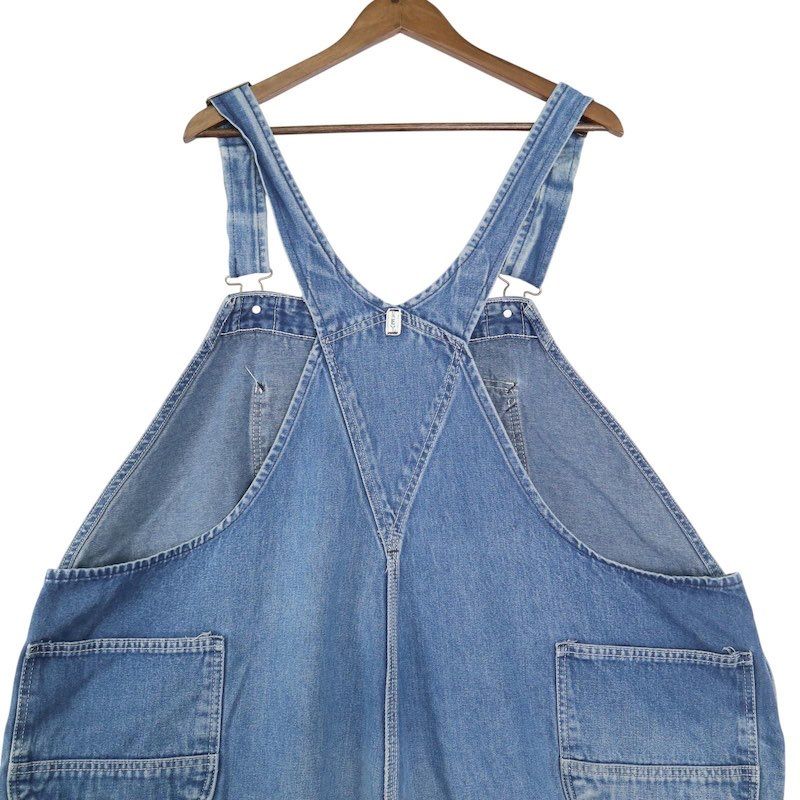 KEY キー デニムオーバーオール メンズW 56 ブルー ワーク ビンテージ 大きいサイズ hps-0059