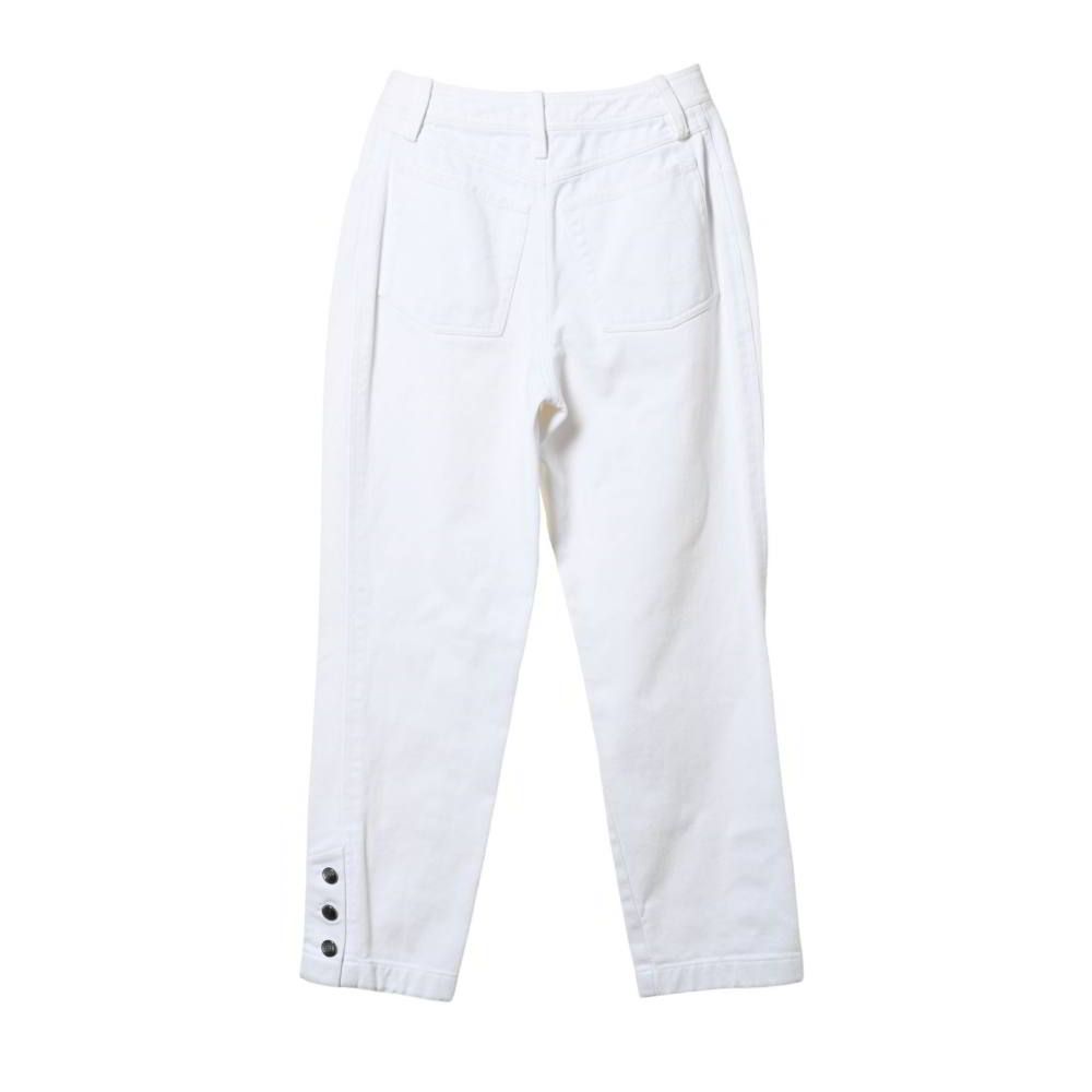 CHANEL 97C P08636V02376 バックポケット ココマーク 裾ボタン デニム パンツ