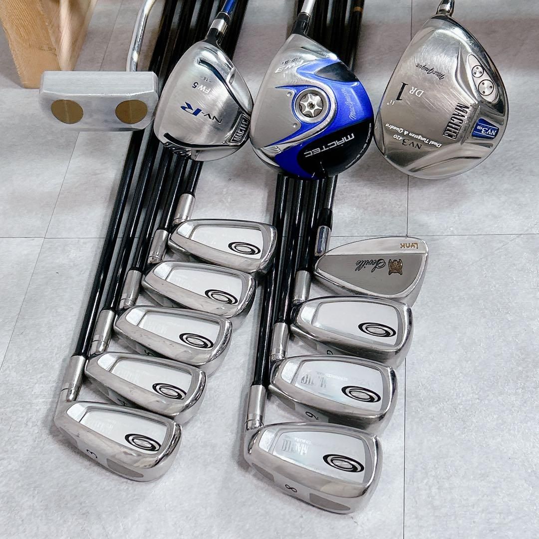 X575 マグレガー マックテック 他 メンズ ゴルフ クラブセット 12点 黒