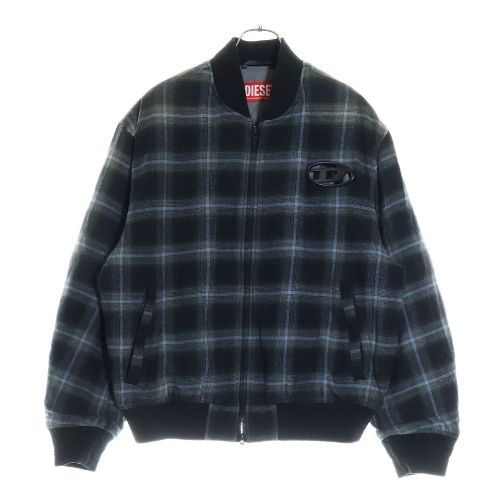 専用！DIESEL ディーゼル W-KNIT-TYPE BOMBER DIESEL (ディーゼル) Padded Bomber Jacket フロントDロゴ