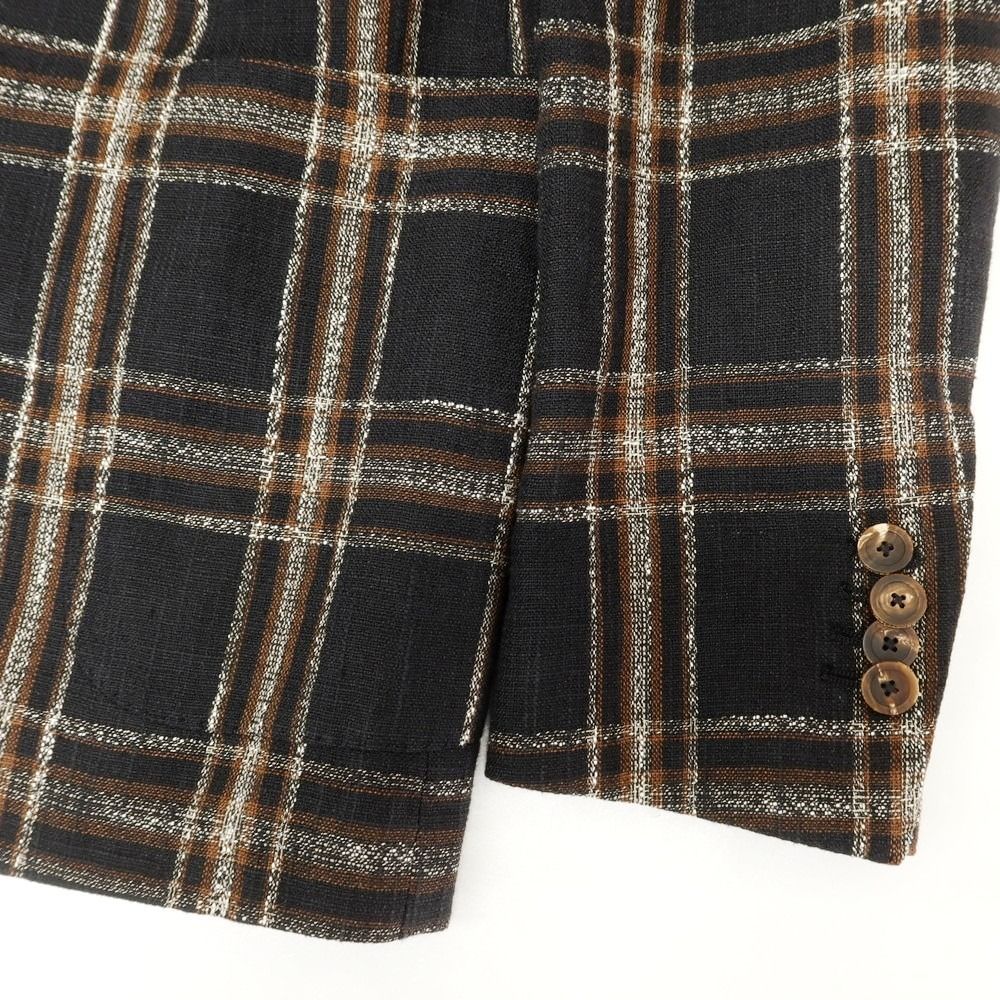 中古】タリアトーレ TAGLIATORE リネンコットン チェック テーラード  