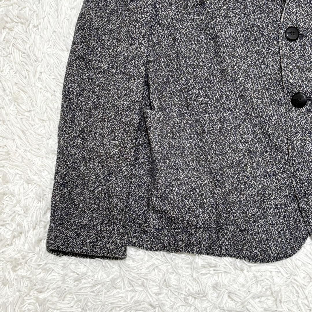 麻混ニット地テーラードジャケット