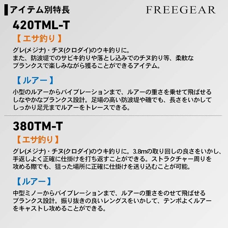 ルアー兼用ロッド フリーギア