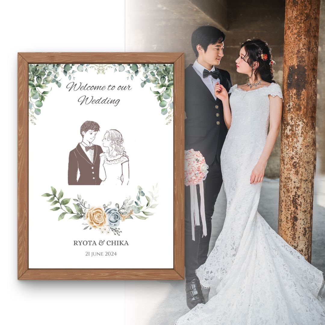 結婚式 ウェルカムボード 似顔絵 イラスト ハンドメイド オーダー