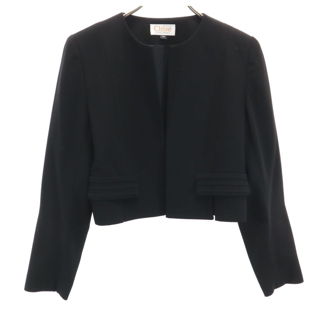 Chloe クロエ ブラックフォーマル ジャケット 9AR 黒 レディース 古着