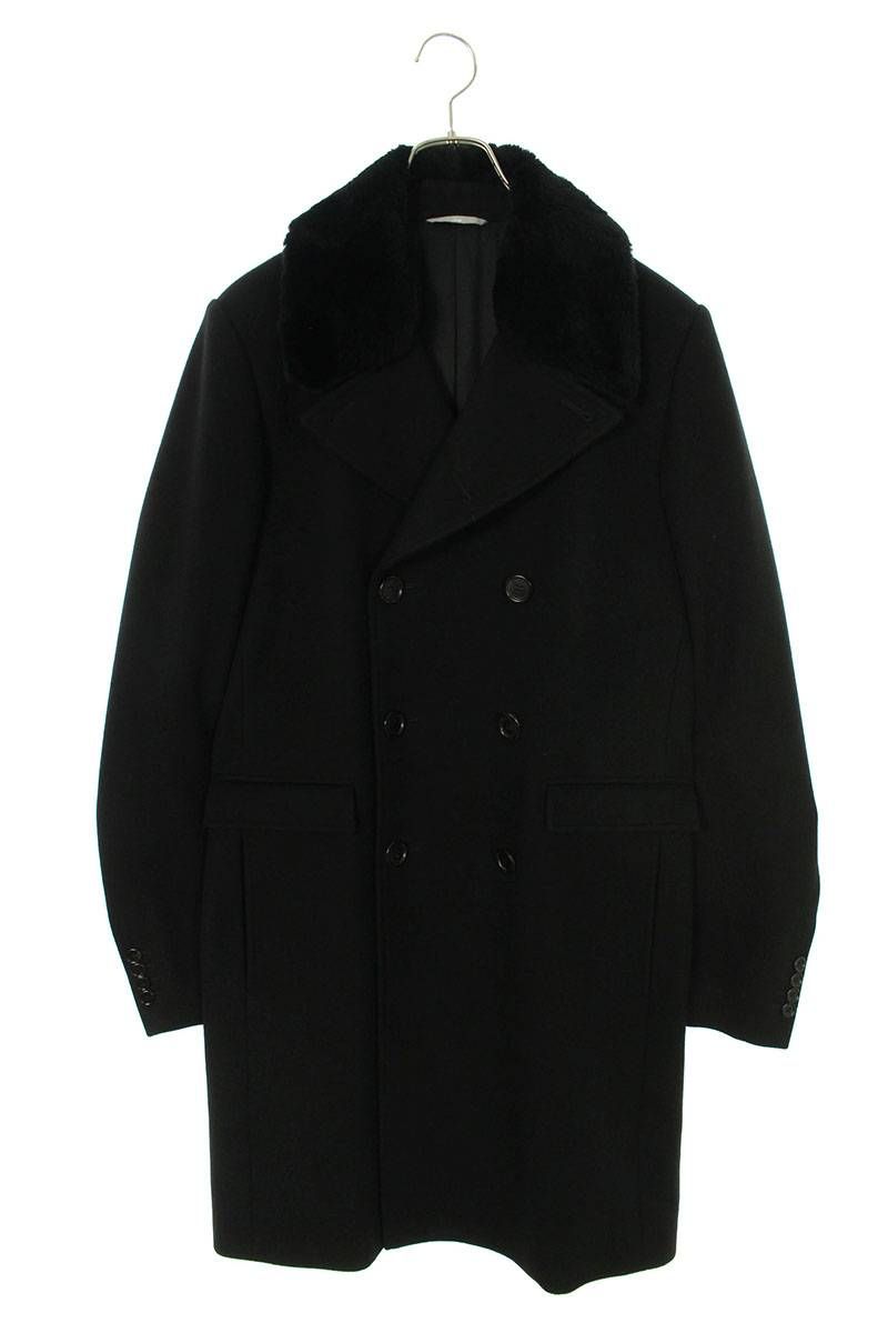 Dior 46サイズ 黒 ピーコート DIOR | ピーコート ディオール オブリーク ダブルフェース ウール