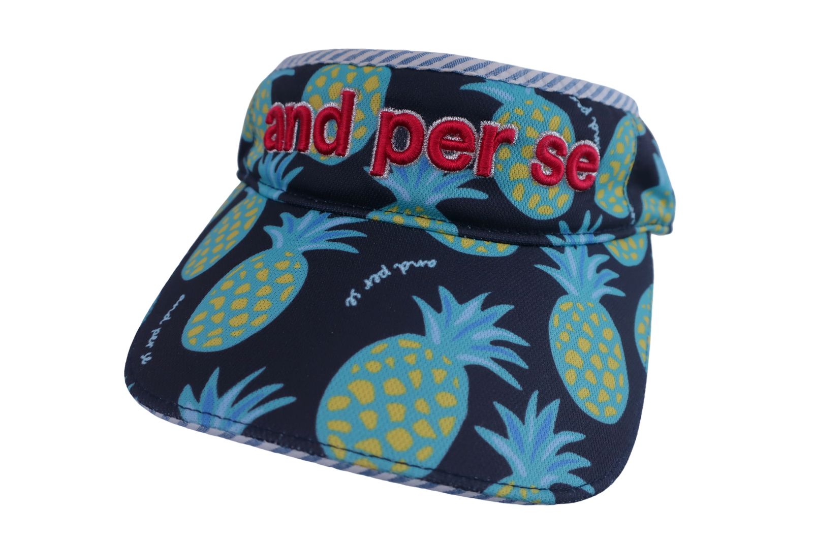 美品】and per se(アンパスィ) サンバイザー ネイビー
