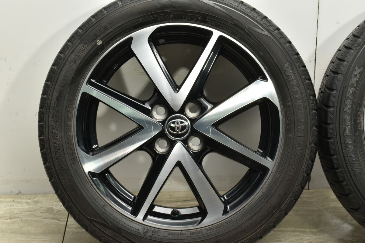 トヨタ カローラフィールダー　黒16インチ ホイールセット 185/55r16 美品 160系 カローラ フィールダー 純正 4本 + 新品 夏タイヤ