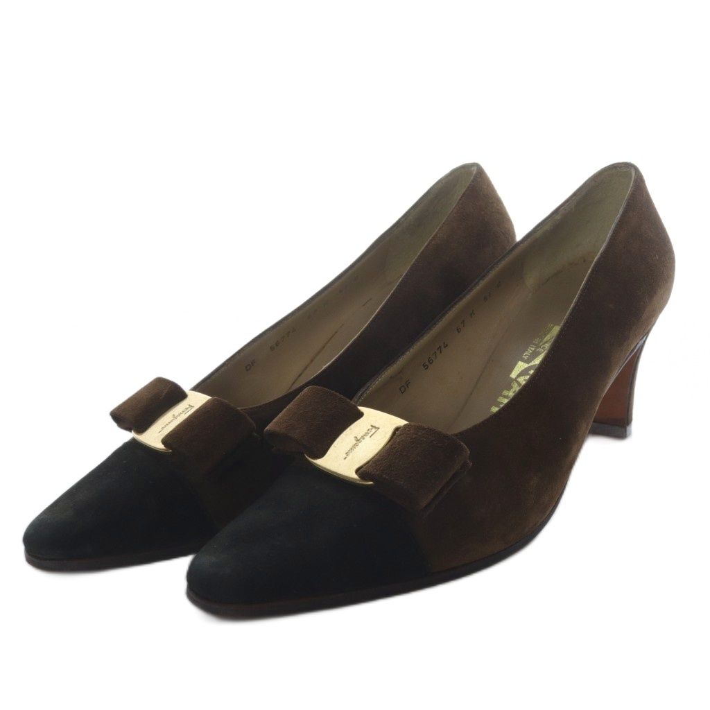 極美品】サルバトーレフェラガモ ヒール ハイヒール 靴 黒 極美品