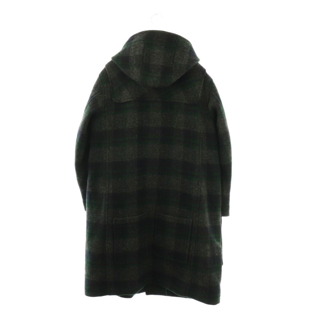 ナイジェルケーボン NIGEL CABOURN FOX BROTHERS FABRIC S out 4 POCKET DUFFLE COAT ダッフルコート チェック 48 グレー グリーン |DF OS