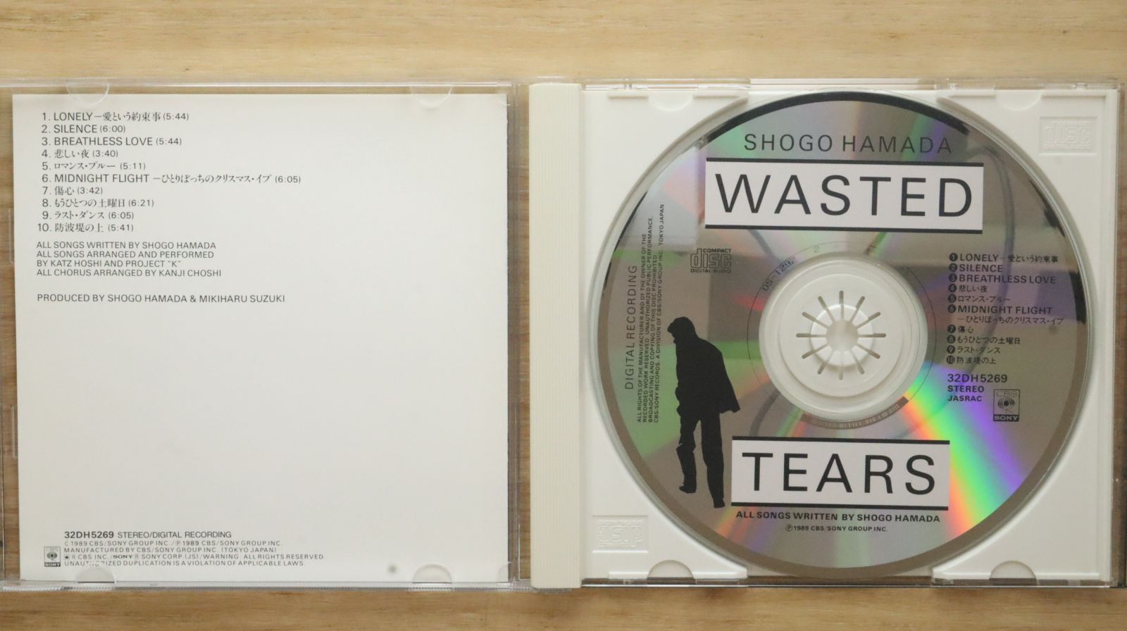 浜田省吾 LP レコード wasted tears 浜田省吾 LP レコード wasted tears