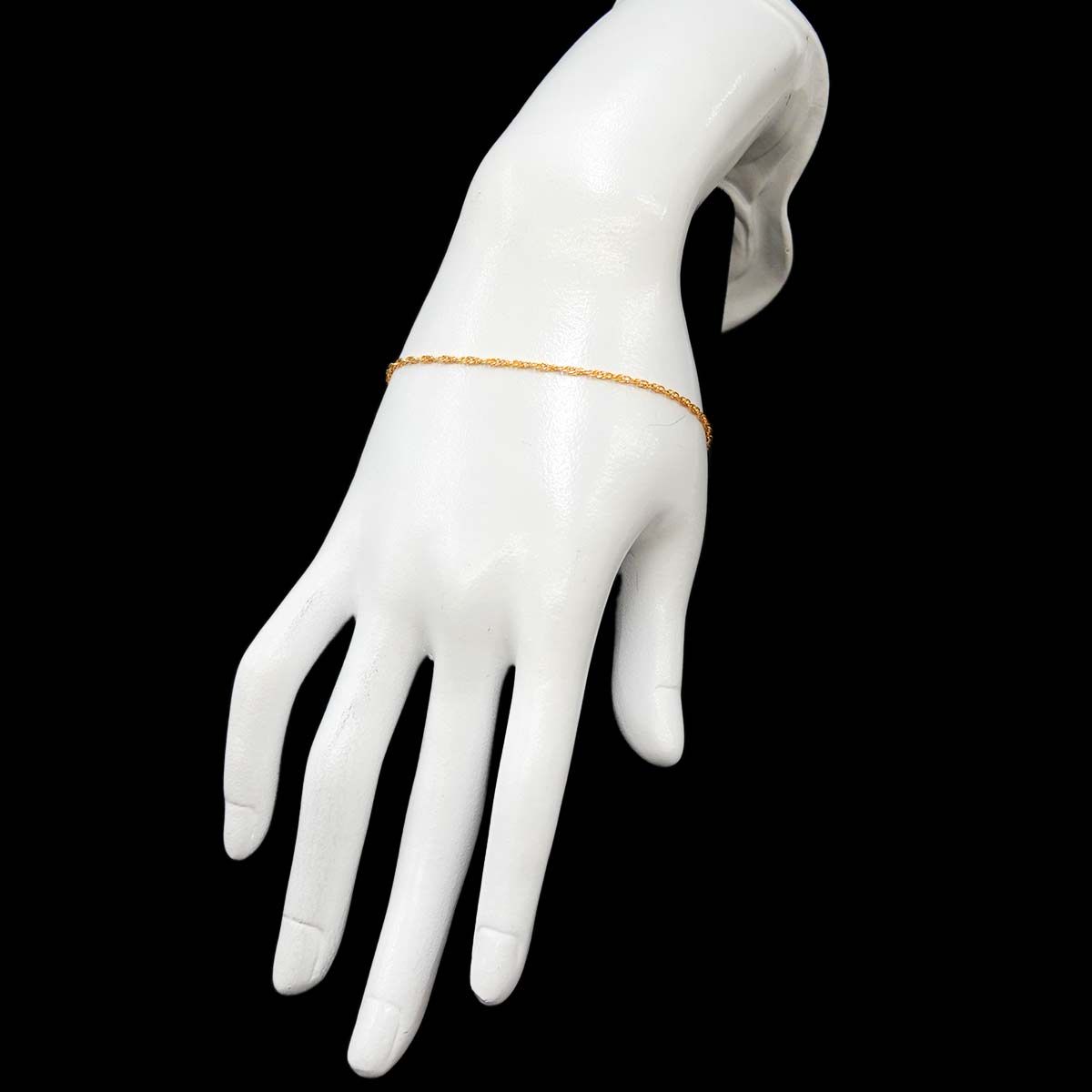 ミキモト MIKIMOTO チェーン ブレスレット 18cm K18 YG イエロー