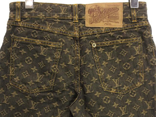 ルイヴィトン LOUIS VUITTON モノグラム ジャガード デニム パンツ 36