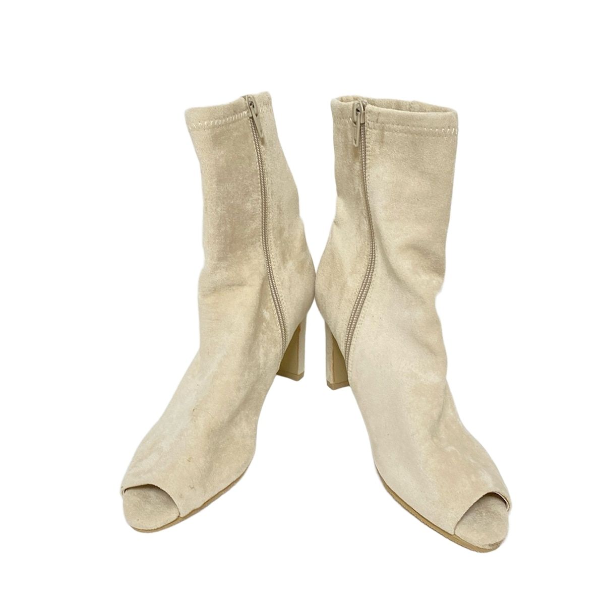 CELFORD セルフォード ショートブーツ 36 レディース - 白 オープントゥ アウトソール張替済