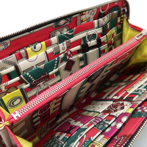 ❤未使用品❤アザップロング シルクイン ディープブルー エルメス Ｄ刻印 エルメス 長財布 財布 レディース アザップ シルク イン ロング