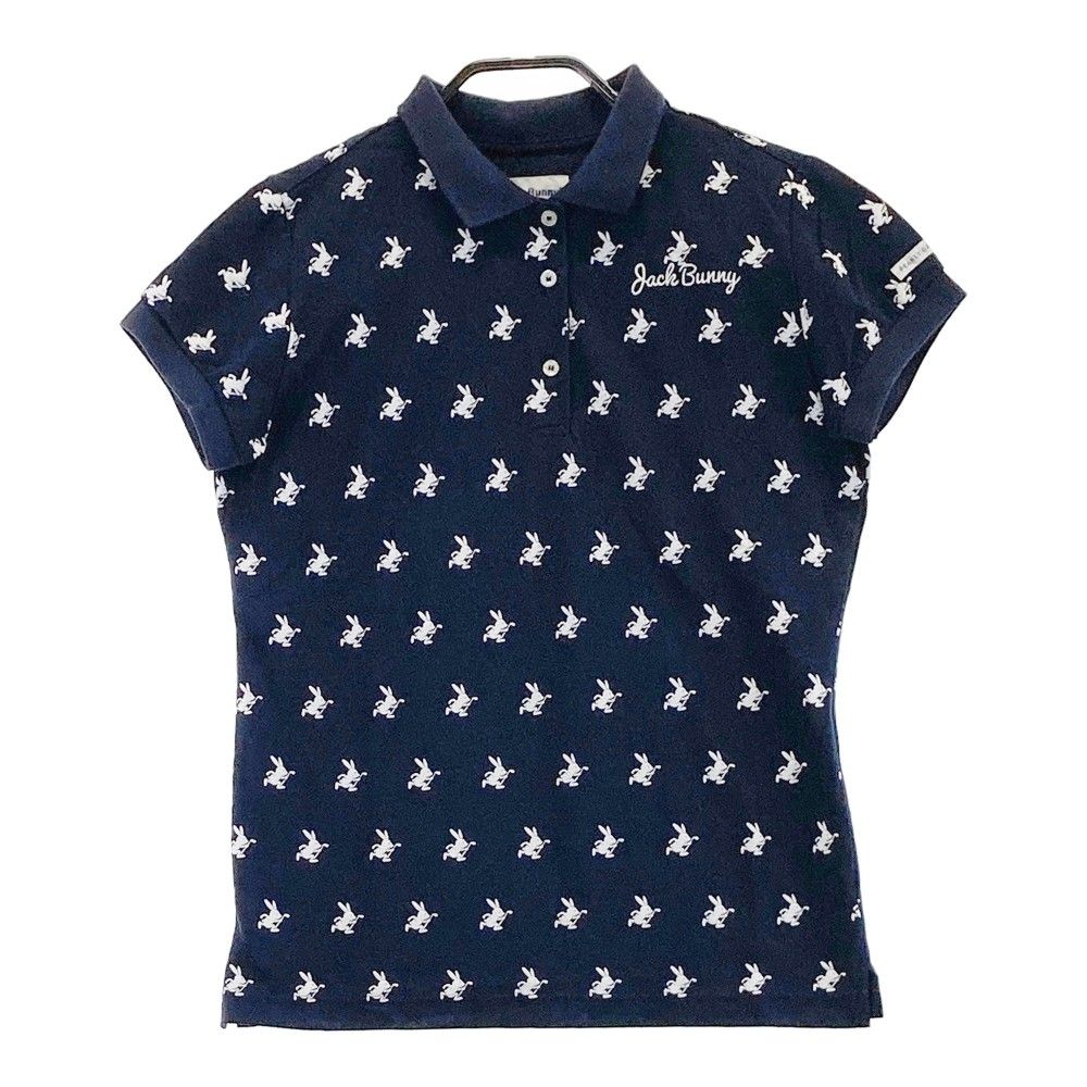 サイズ：0 JACK BUNNY ジャックバニー 半袖ポロシャツ ウサギ総柄