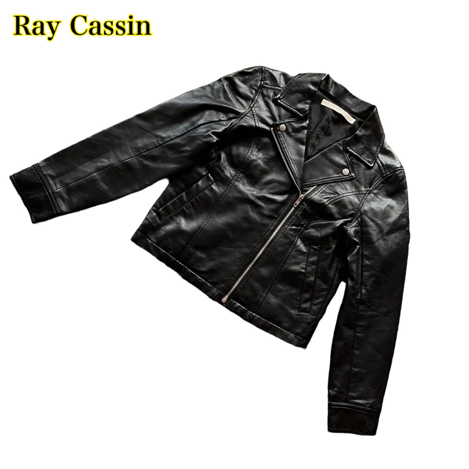 Ray Cassin レイカズン フェイクレザージャケット ライダース 黒