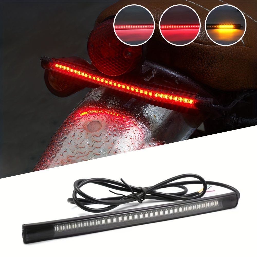 2個セット LED テールランプ ウインカー付き バイク 赤 オレンジ