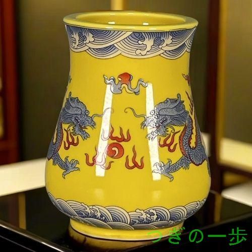 纏枝花卉花瓶 収集品 美品 景徳鎮 陶磁器 装飾品 工芸品