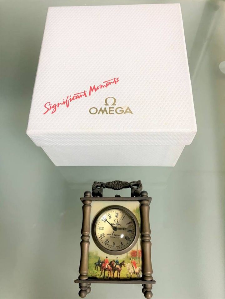 ☆稼動品☆OMEGA オメガ☆1775年☆西洋画☆置時計☆手巻き☆ドーム