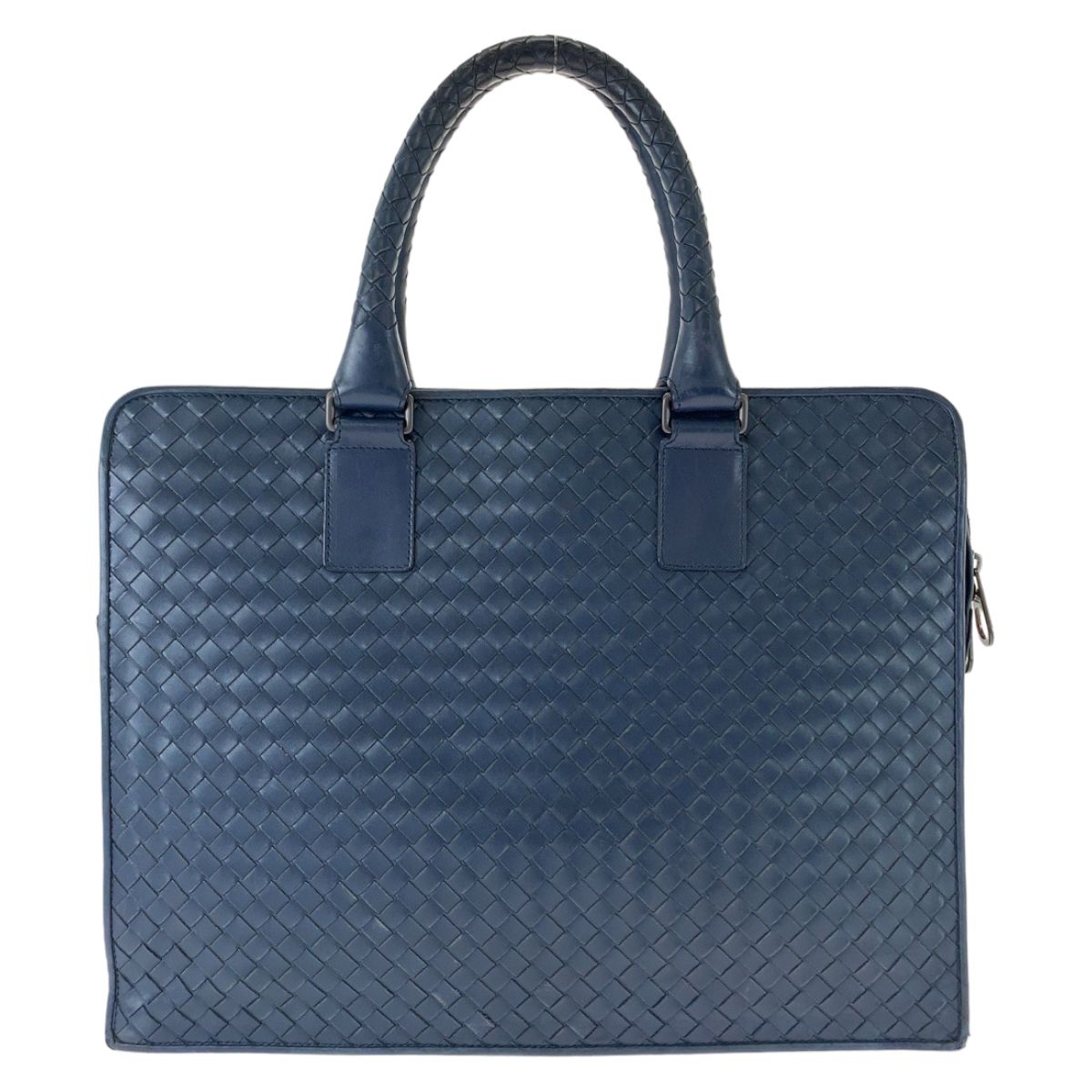 BOTTEGAVENETA ボッテガヴェネタ イントレチャート ネイビー ガンメタ金具 レザー ビジネスバッグ ブリーフケース メンズ  408123【中古】 - メルカリ