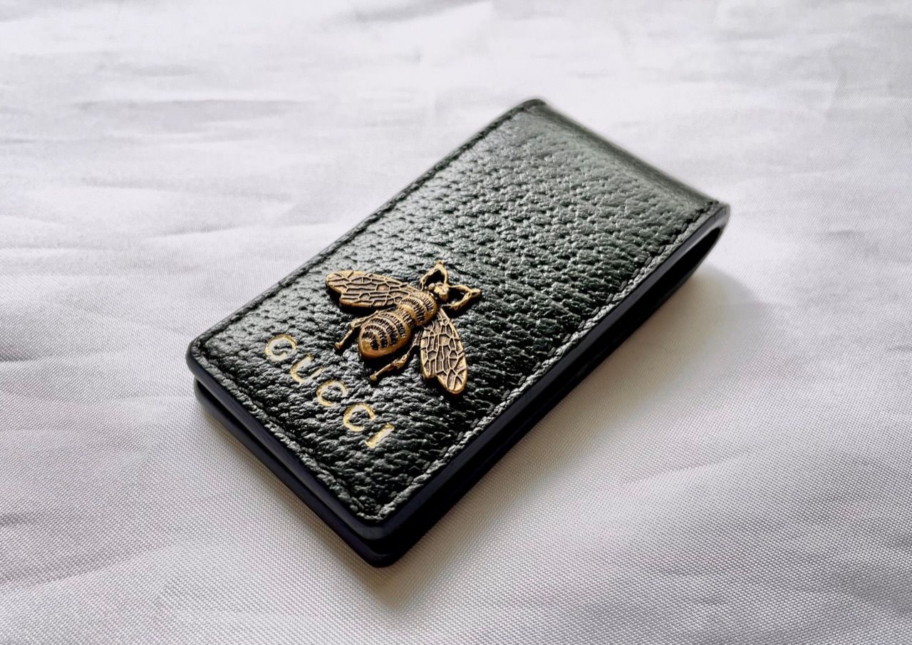 GUCCI】グッチ Money clip マネークリップ 蜂 マグネット 保存袋