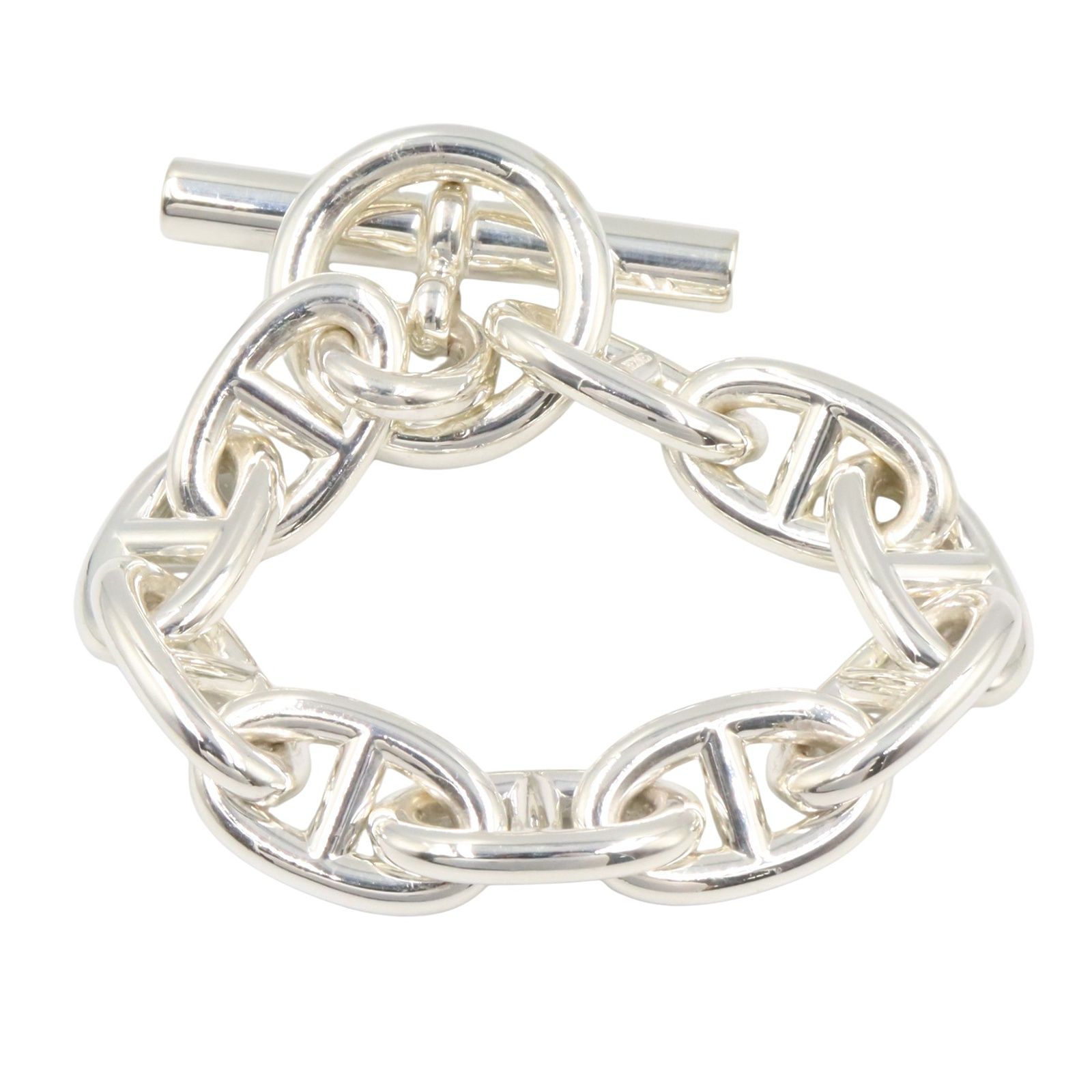 エルメス HERMES ブレスレット シェーヌダンクル TGM 10コマ ブレスレット 腕回り14.5㎝ シルバー925 シェーヌダンクル TGM 10コマ ブレスレット ユニセックス Used A