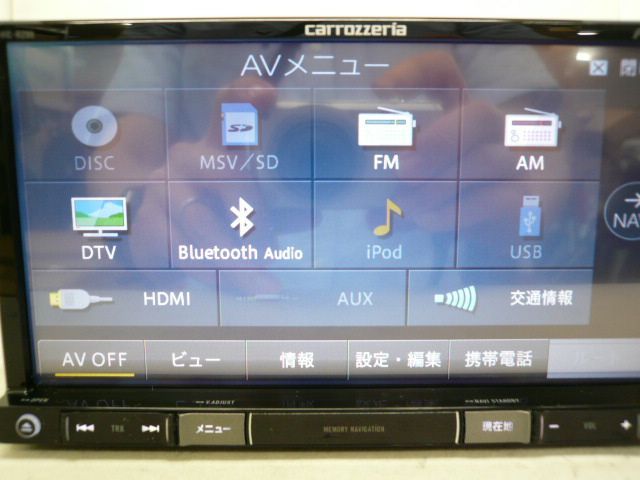 2024年 地図 楽ナビ AVIC-RW09 BT/DVD/HDMI/地デジ対応 地図2024年