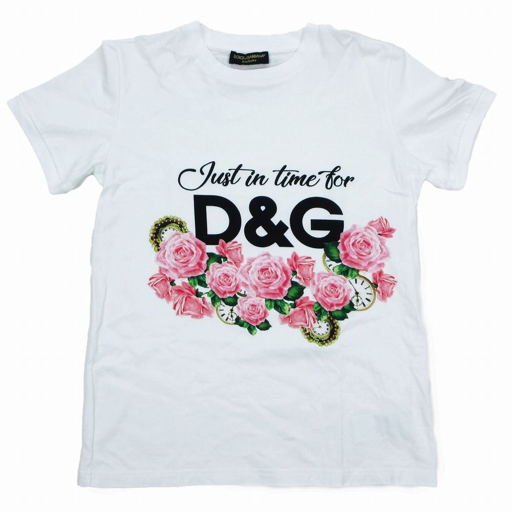 DOLCE & GABBANA バラプリント Tシャツ DOLCE&GABBANA フラワー