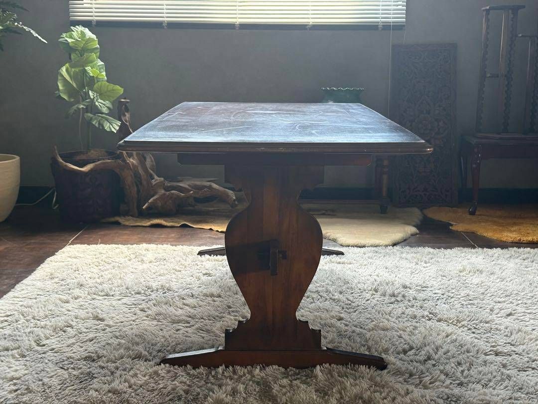 カリモクのテーブル　アンティーク カリモク家具 DA5580 ZW Z Y K 001 002 003 食堂テーブル 幅