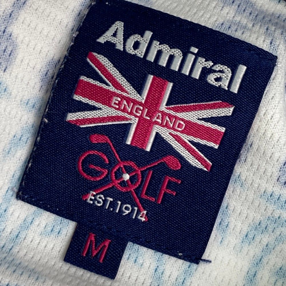 サイズ：M ADMIRAL アドミラル ノースリーブワンピース 総柄 ブルー系