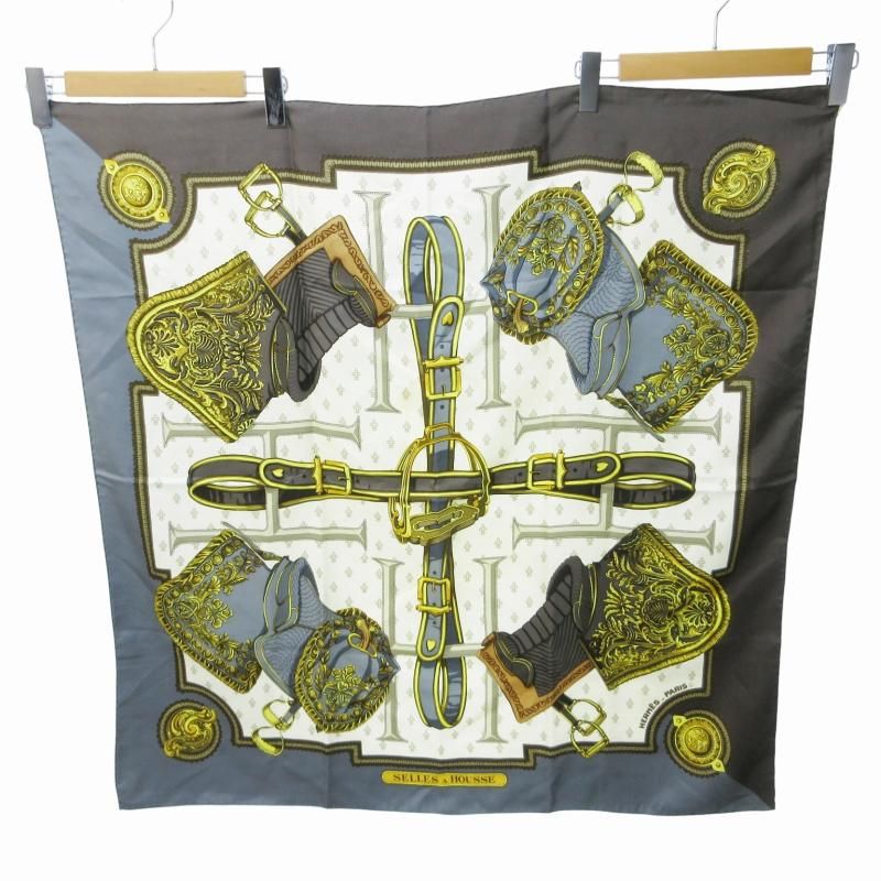 エルメス HERMES SELLES A HOUSSE カバーへの腰かけ カレ90