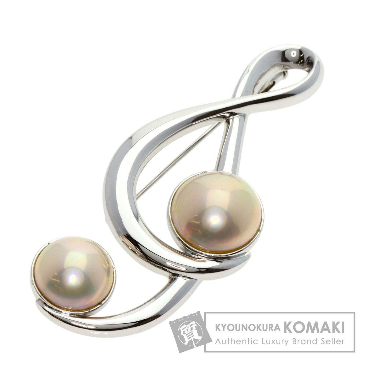 TASAKI ブローチ SV マベパール タサキ - マベパールブローチ シルバー 