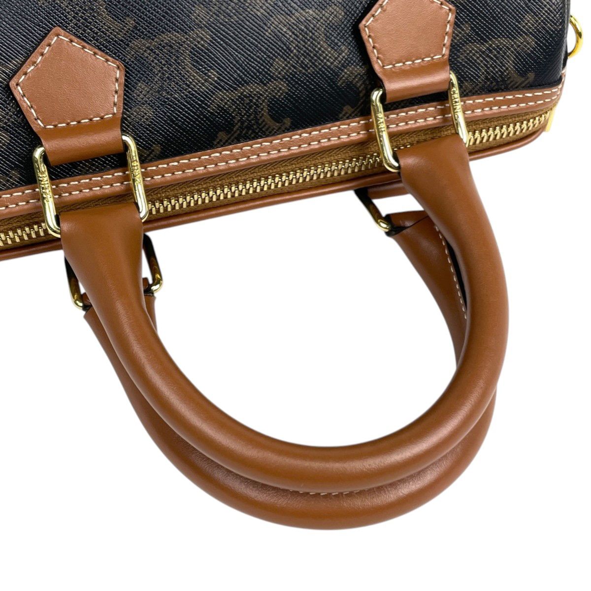２WAY♪【CELINE】スモール ボストン/トリオンフキャンバス/ロゴ TRIOMPHE 美品 セリーヌ Celine キュイル トリオンフ 2Way