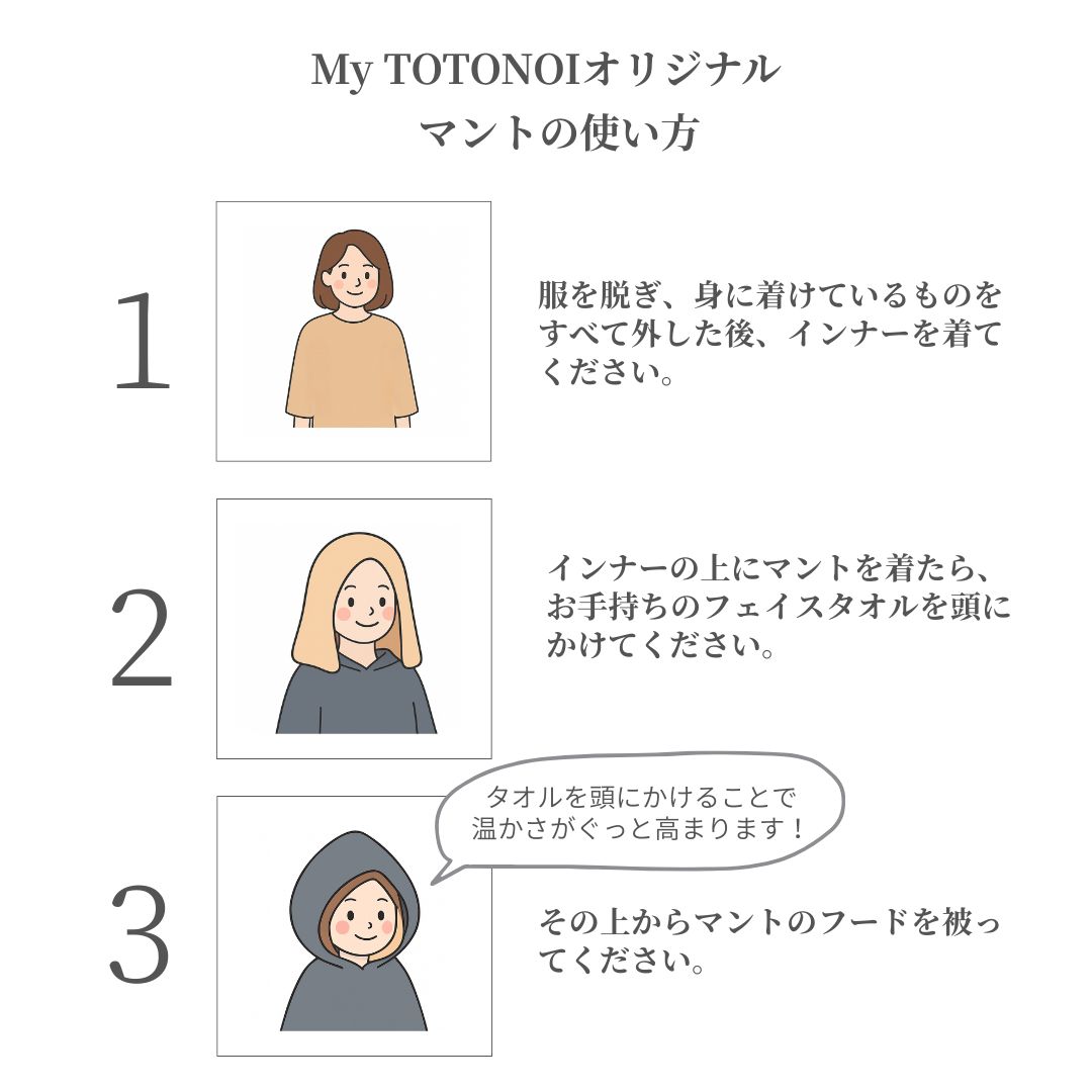 よもぎ蒸しマント 発汗をサポートするインナー付き モスグリーン KANDAIZUMI_COM