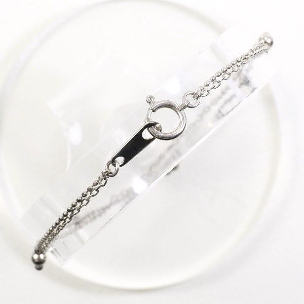 PT850 K18WG ブレスレット 総重量約1.8g 約18.5cm - メルカリ